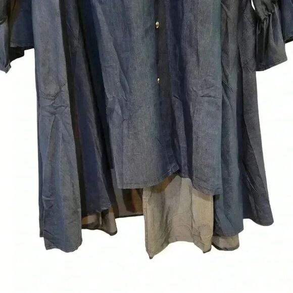 Step in Style Women's Dark Wash Cotton/Poly Denim Dress NEW - Picture 6 of 13